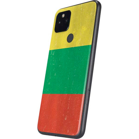 Lithuania Flag Distressed Google Pixel 5a Skin